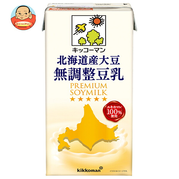 キッコーマン 北海道産大豆 無調整豆乳 1000ml紙パック×12(6×2)本入