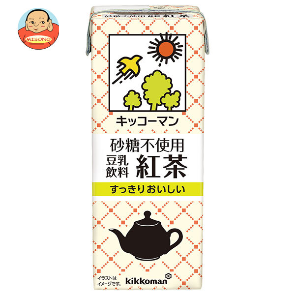 キッコーマン 砂糖不使用 豆乳飲料 紅茶 200ml紙パック×18本入