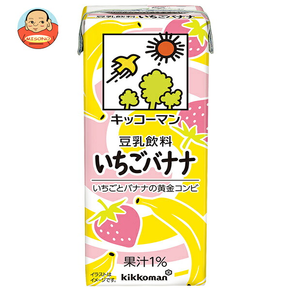 キッコーマン 豆乳飲料 いちごバナナ 200ml紙パック×18本入