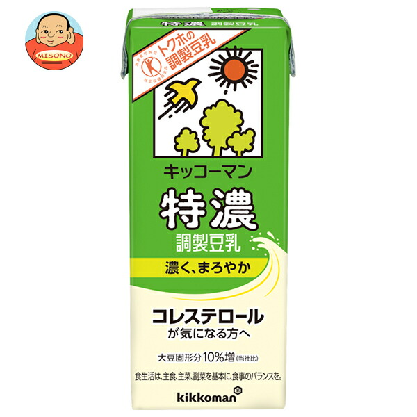 キッコーマン 特濃調製豆乳【特定保健用食品 特保】 200ml紙パック×18本入