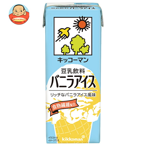 キッコーマン 豆乳飲料 バニラアイス 200ml紙パック×18本入