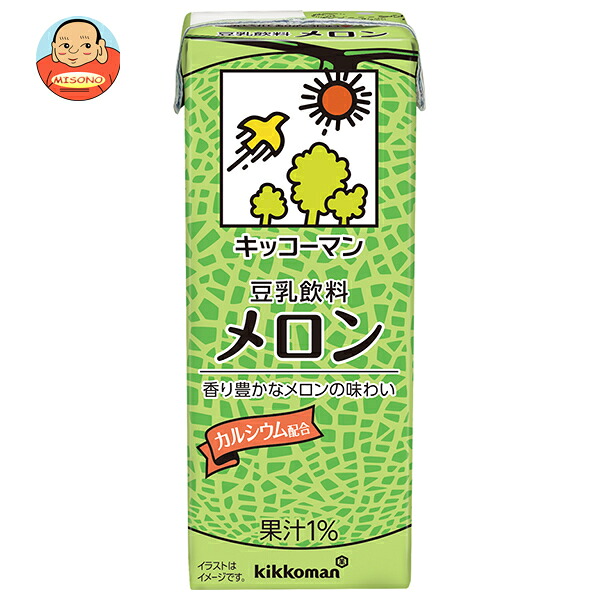 キッコーマン 豆乳飲料 メロン 200ml紙パック×18本入