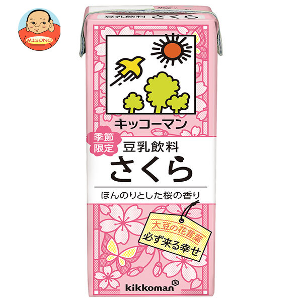 キッコーマン 豆乳飲料 さくら 200ml紙パック×18本入