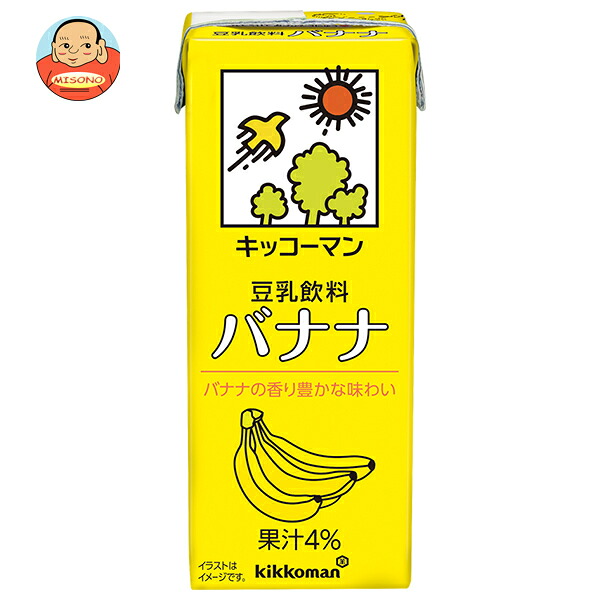 キッコーマン 豆乳飲料 バナナ 200ml紙パック×18本入