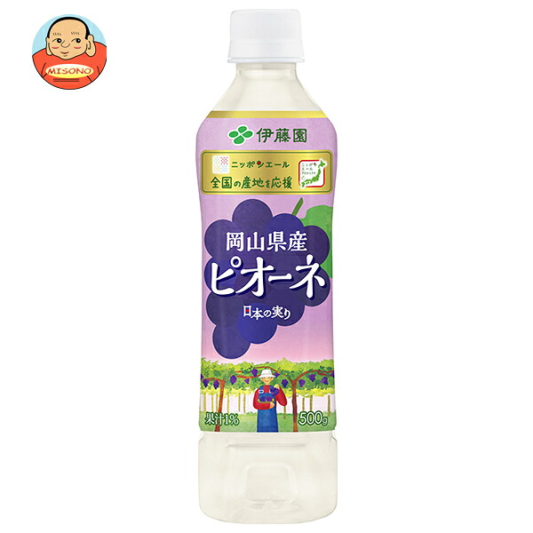 伊藤園 ニッポンエール 岡山県産 ピオーネ 500gペットボトル×24本入