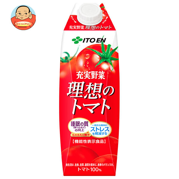 伊藤園 理想のトマト(屋根型) 1L紙パック×12(6×2)本入