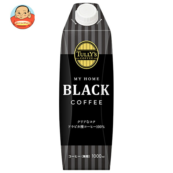 伊藤園 タリーズコーヒー ブラック 1L紙パック×6本入