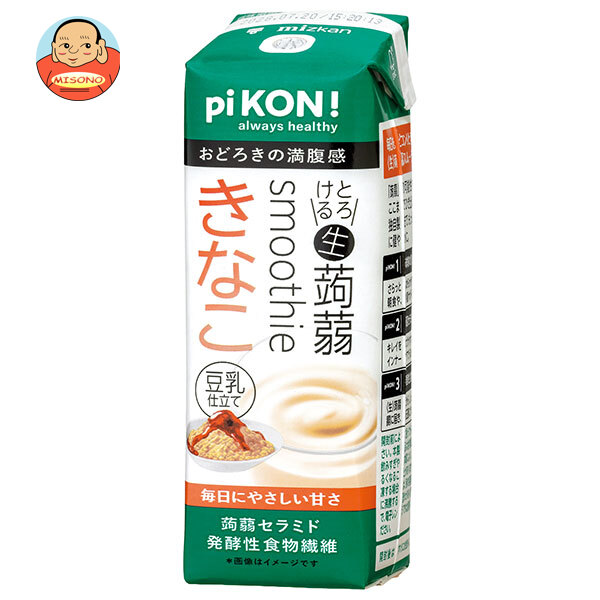 ミツカン pi KON! とろける 生蒟蒻 スムージー きなこ 225ml×12本入