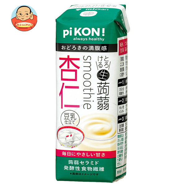 ミツカン pi KON! とろける 生蒟蒻 スムージー 杏仁 225ml×12本入