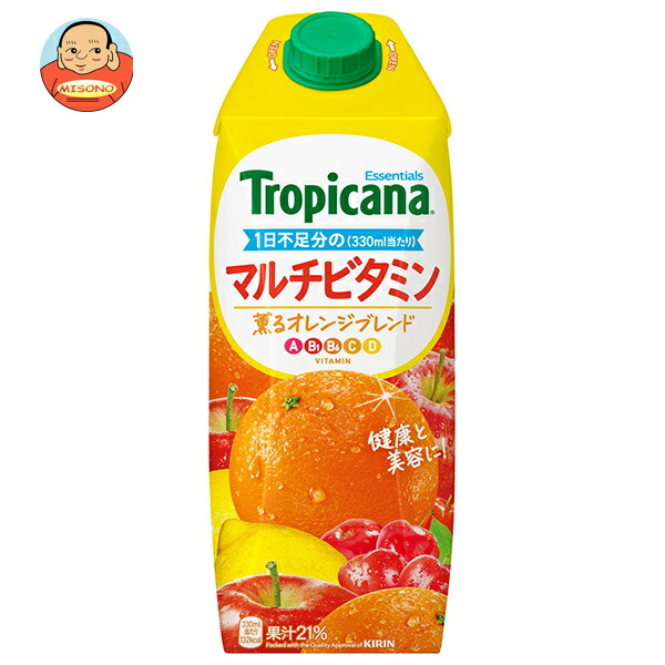 キリン トロピカーナ エッセンシャルズ マルチビタミン 1000ml紙パック×6本入