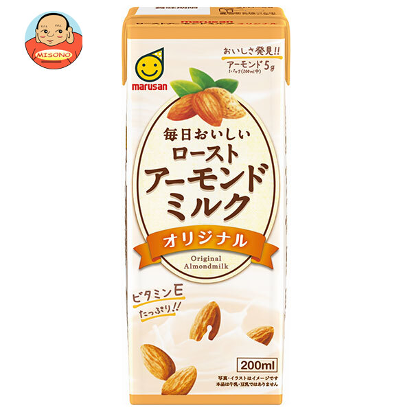 マルサンアイ 毎日おいしい ローストアーモンドミルク オリジナル 200ml紙パック×24本入