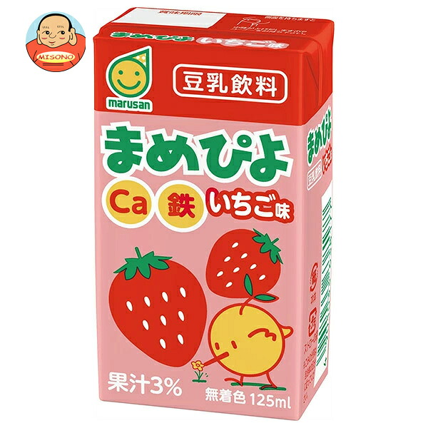 マルサンアイ まめぴよ 豆乳飲料 いちご 125ml紙パック×24本入