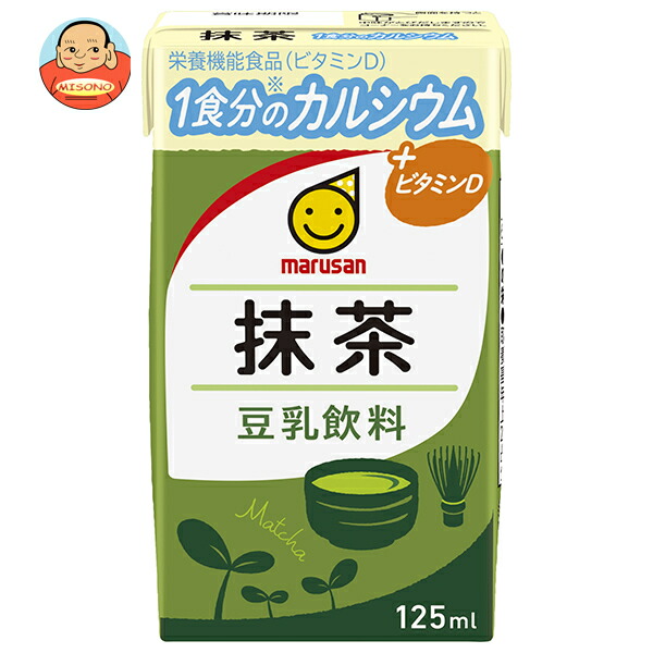 マルサンアイ 豆乳飲料 抹茶  1食分のカルシウム 125ml紙パック×24本入