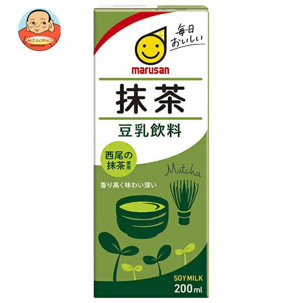 マルサンアイ 豆乳飲料 抹茶 200ml紙パック×24本入