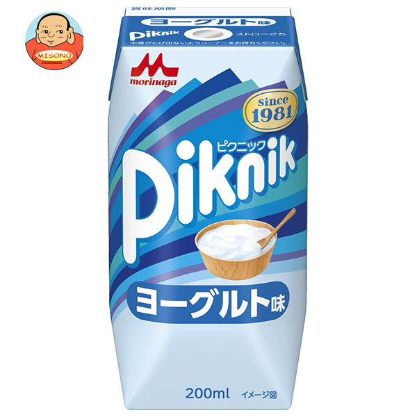 森永乳業 ピクニック ヨーグルト味(プリズマ容器) 200ml紙パック×24本入