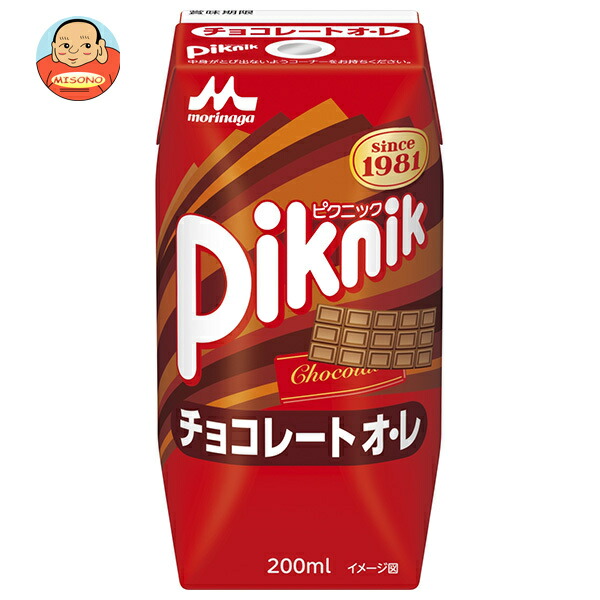 森永乳業 ピクニック チョコレートオ レ(プリズマ容器) 200ml紙パック×24本入