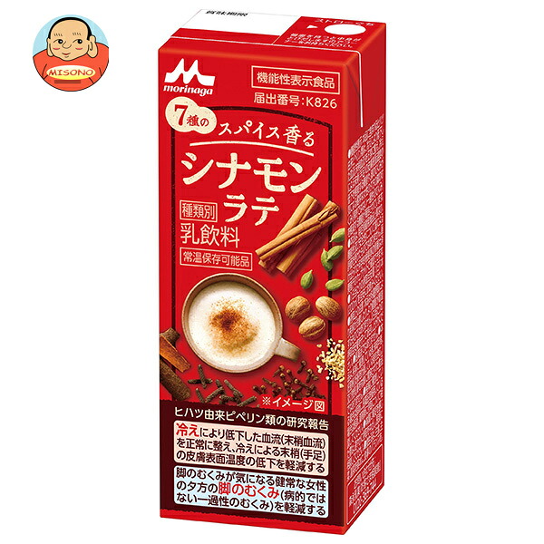 森永乳業 7種のスパイス香る シナモンラテ 200ml紙パック×24本入
