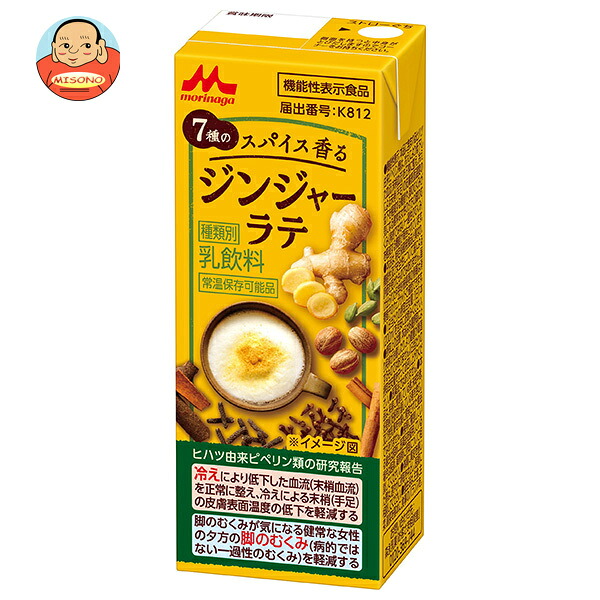 森永乳業 7種のスパイス香る ジンジャーラテ 200ml紙パック×24本入