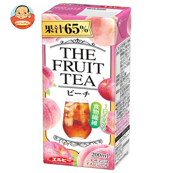 エルビー THE FRUIT TEA ピーチ 200ml紙パック×24本入