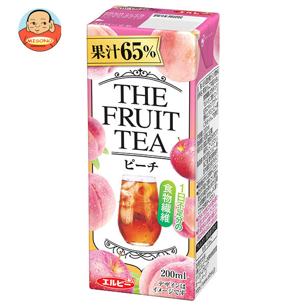 エルビー THE FRUIT TEA ピーチ 200ml紙パック×24本入