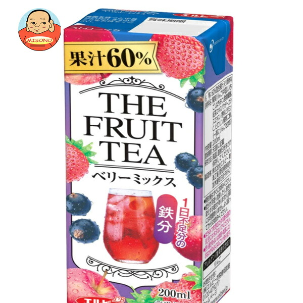 エルビー THE FRUIT TEA ベリーミックス 200ml紙パック×24本入