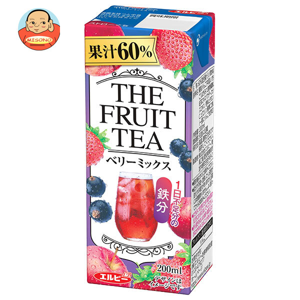 エルビー THE FRUIT TEA ベリーミックス 200ml紙パック×24本入