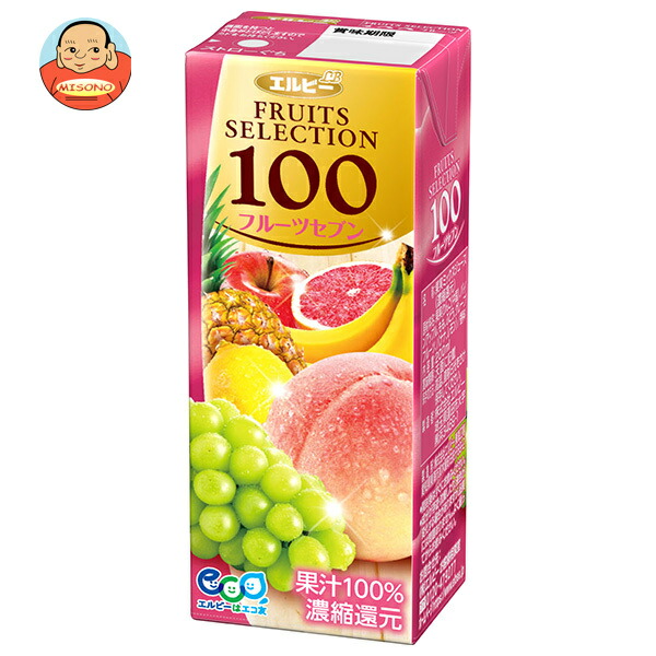 エルビー フルーツセレクション フルーツセブン100% 200ml紙パック×24本入