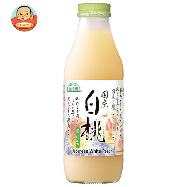 マルカイ 順造選 国産白桃 500ml瓶×12本入