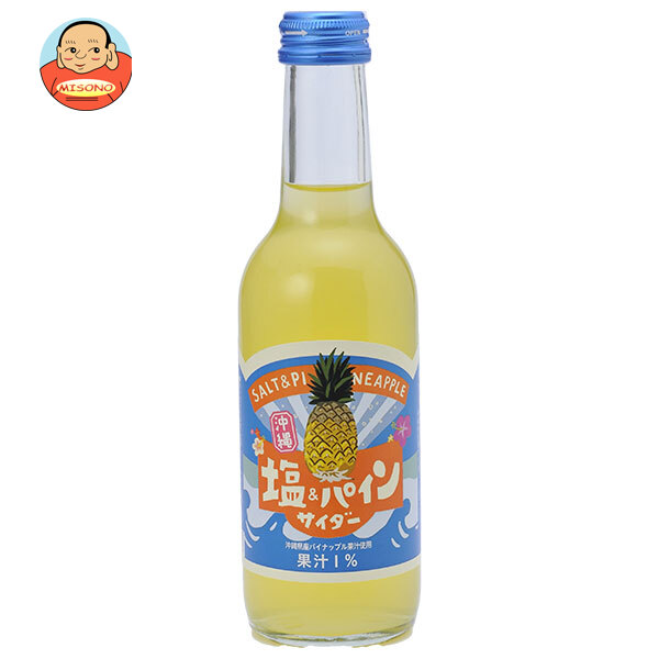 友桝飲料 塩&パインサイダー 245ml瓶×24本入
