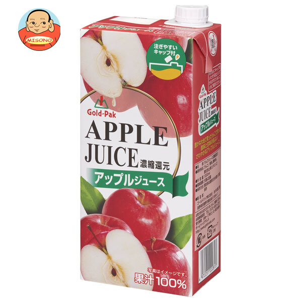 ゴールドパック アップルジュース 1L紙パック×6本入
