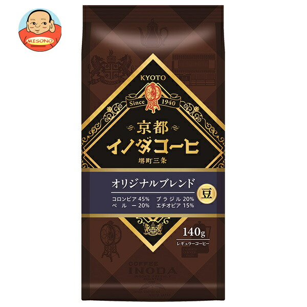 キーコーヒー 京都イノダコーヒ オリジナルブレンド(豆) 140g×6袋入