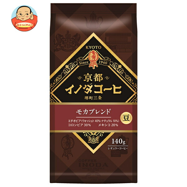 キーコーヒー 京都イノダコーヒ モカブレンド 豆 140g×6袋入