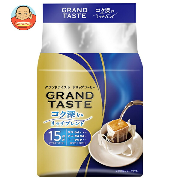 キーコーヒー ドリップバッグ グランドテイスト コク深いリッチブレンド (6g×15P)×6袋入