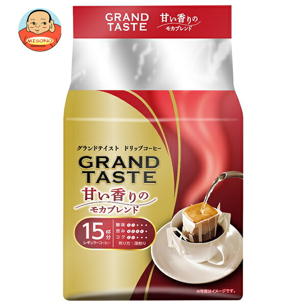 キーコーヒー ドリップバッグ グランドテイスト 甘い香りのモカブレンド (6g×15P)×6袋入