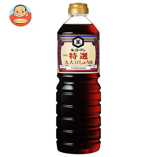 キッコーマン 特選 丸大豆しょうゆ 1Lペットボトル×6本入