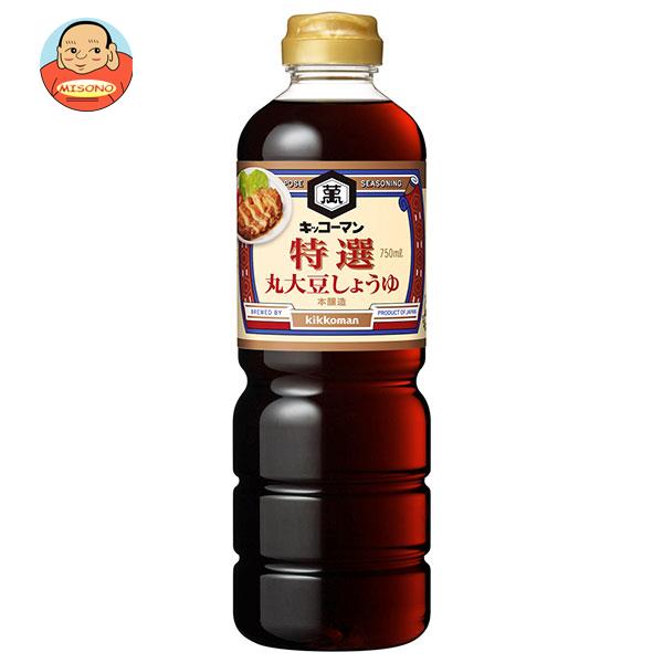 キッコーマン 特選丸大豆しょうゆ 750mlペットボトル×12本入