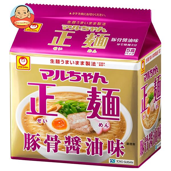 東洋水産 マルちゃん正麺 豚骨醤油味 (101g×5食)×6個入