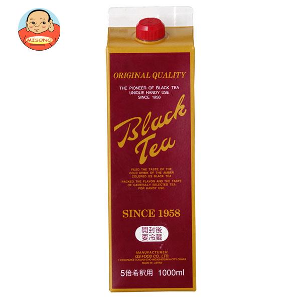 ジーエスフード GS ブラックティーL 加糖 1000ml紙パック×12本入