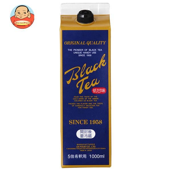 ジーエスフード GS ブラックティーL 低甘味 1000ml紙パック×12本入