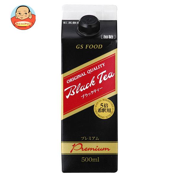 ジーエスフード GS ブラックティー プレミアム 500ml紙パック×12(6×2)本入