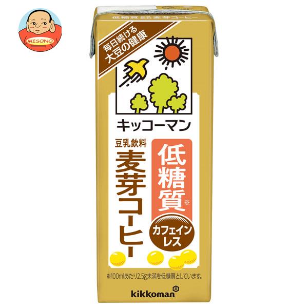 キッコーマン 低糖質 豆乳飲料 麦芽コーヒー 200ml紙パック×18本入