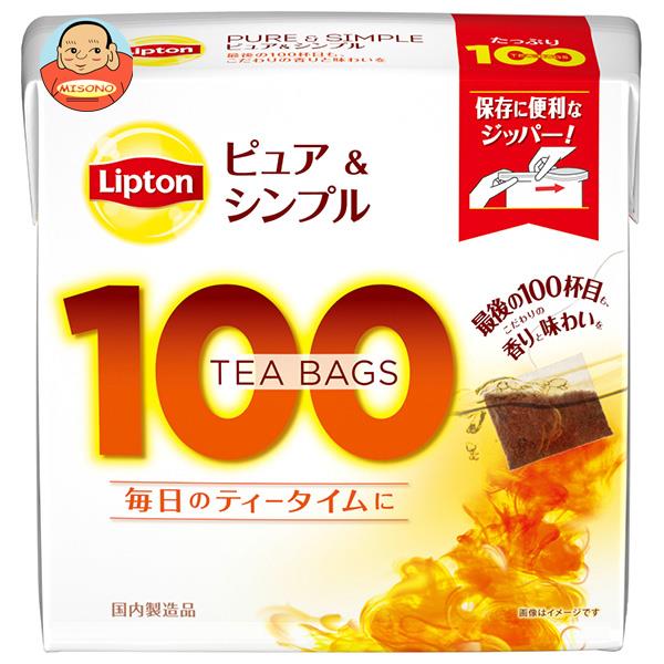 リプトン ピュア＆シンプル ティーバッグ 100袋×6箱入