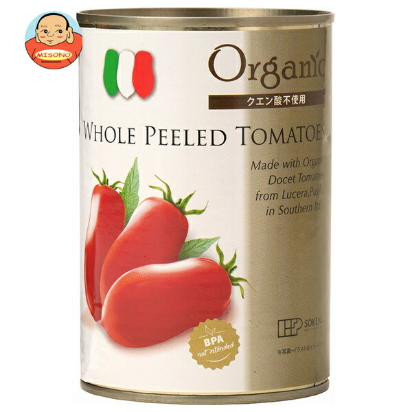 創健社 有機ホールトマト缶 400g缶×24個入