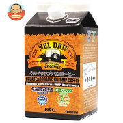 ヒロコーヒー カフェインレスオーガニック ネルドリップアイスコーヒー 1000ml紙パック×12本入