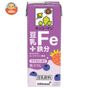 キッコーマン 豆乳+鉄分 200ml紙パック×18本入