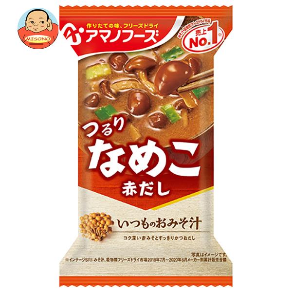 アマノフーズ フリーズドライ いつものおみそ汁 なめこ(赤だし) 10食×6箱入