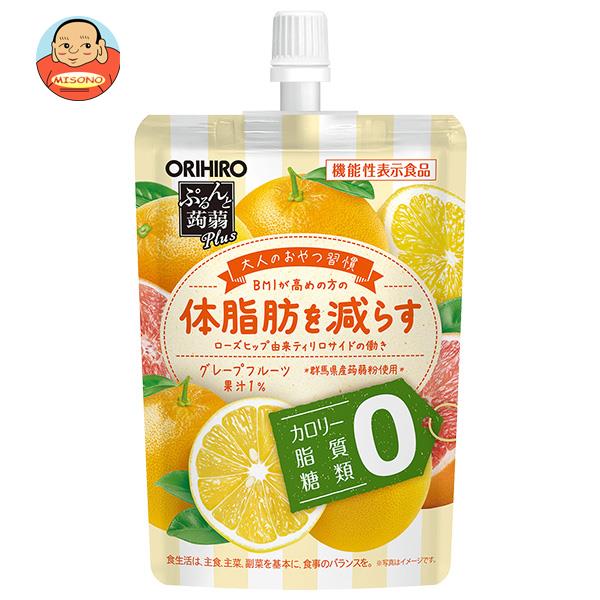 オリヒロ ぷるんと蒟蒻Plus グレープフルーツ味 130gパウチ×48本入