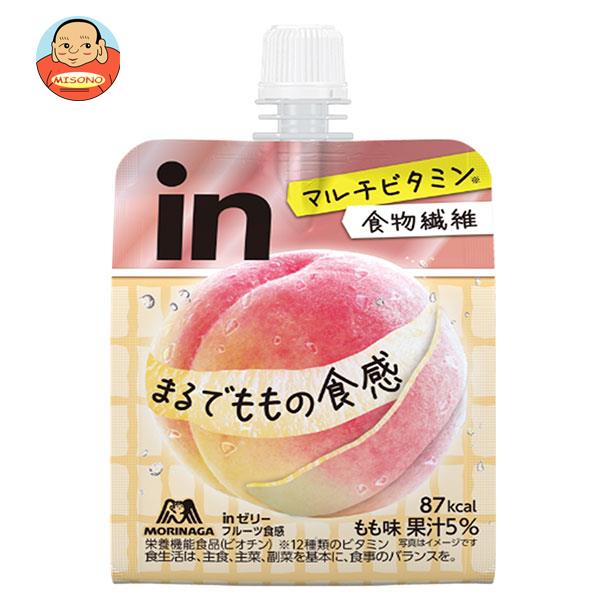 森永製菓 inゼリー フルーツ食感 もも味 150gパウチ×36本入