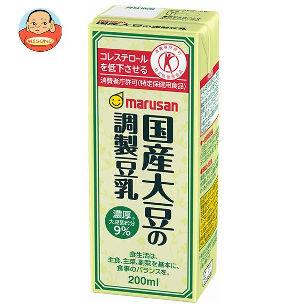 マルサンアイ 国産大豆の調製豆乳【特定保健用食品 特保】 200ml紙パック×24本入