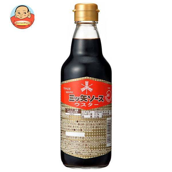 ハグルマ 三ツ矢 ウスターソース 360ml瓶×12本入